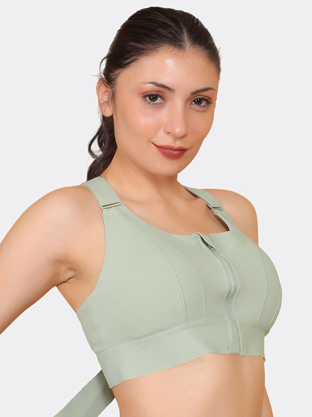 WAVE FASHION Full Coverage Lightly Padded Non-Wired T-strap Workout Bra