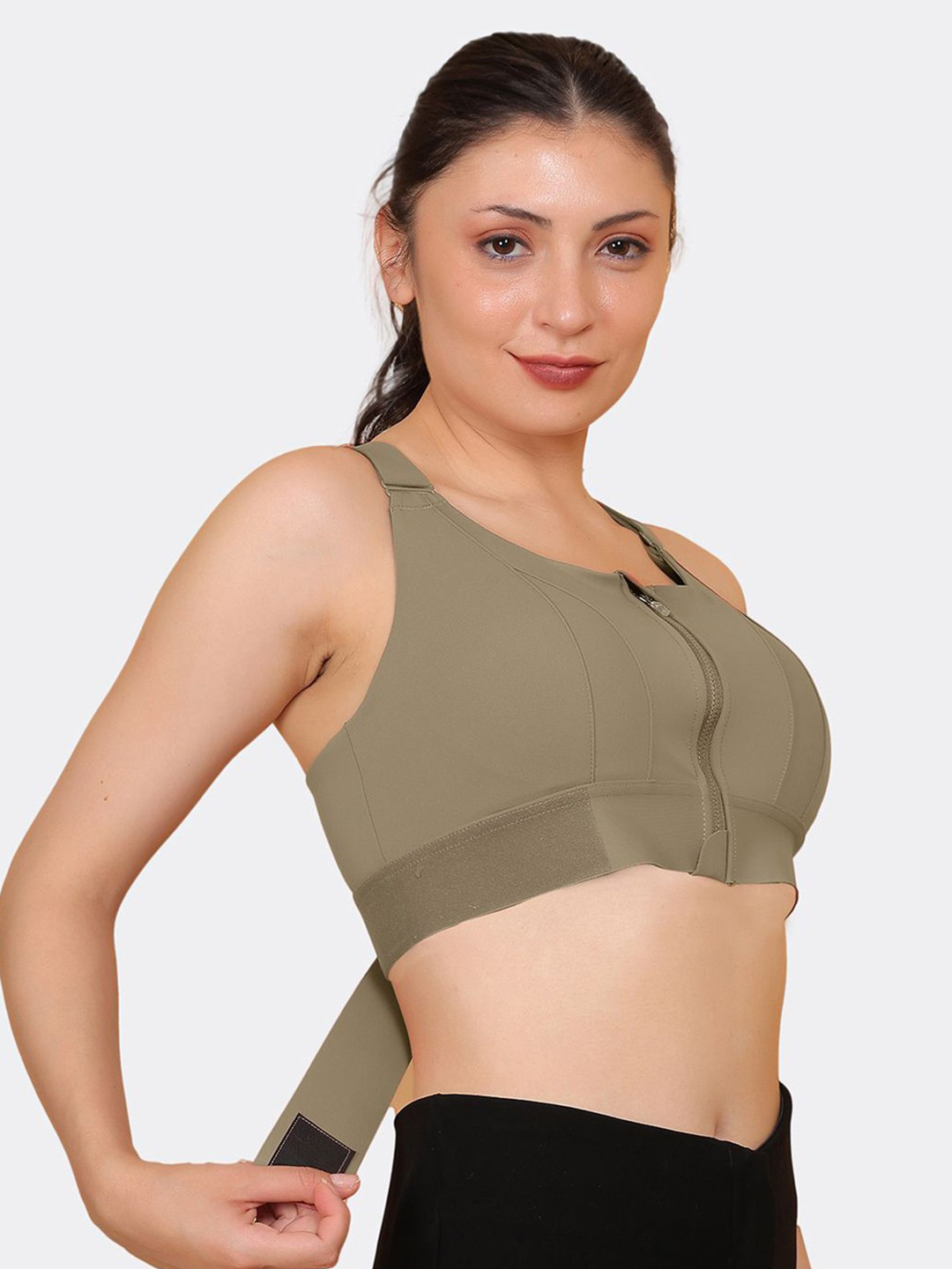WAVE FASHION Full Coverage Lightly Padded Non-Wired T-strap Workout Bra