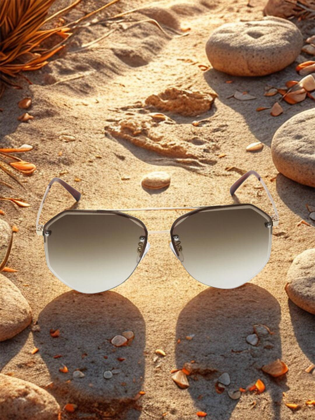 Garry Gobbs Women Oversized Sunglasses with UV Protected Lens SG-LT-CH-252-32