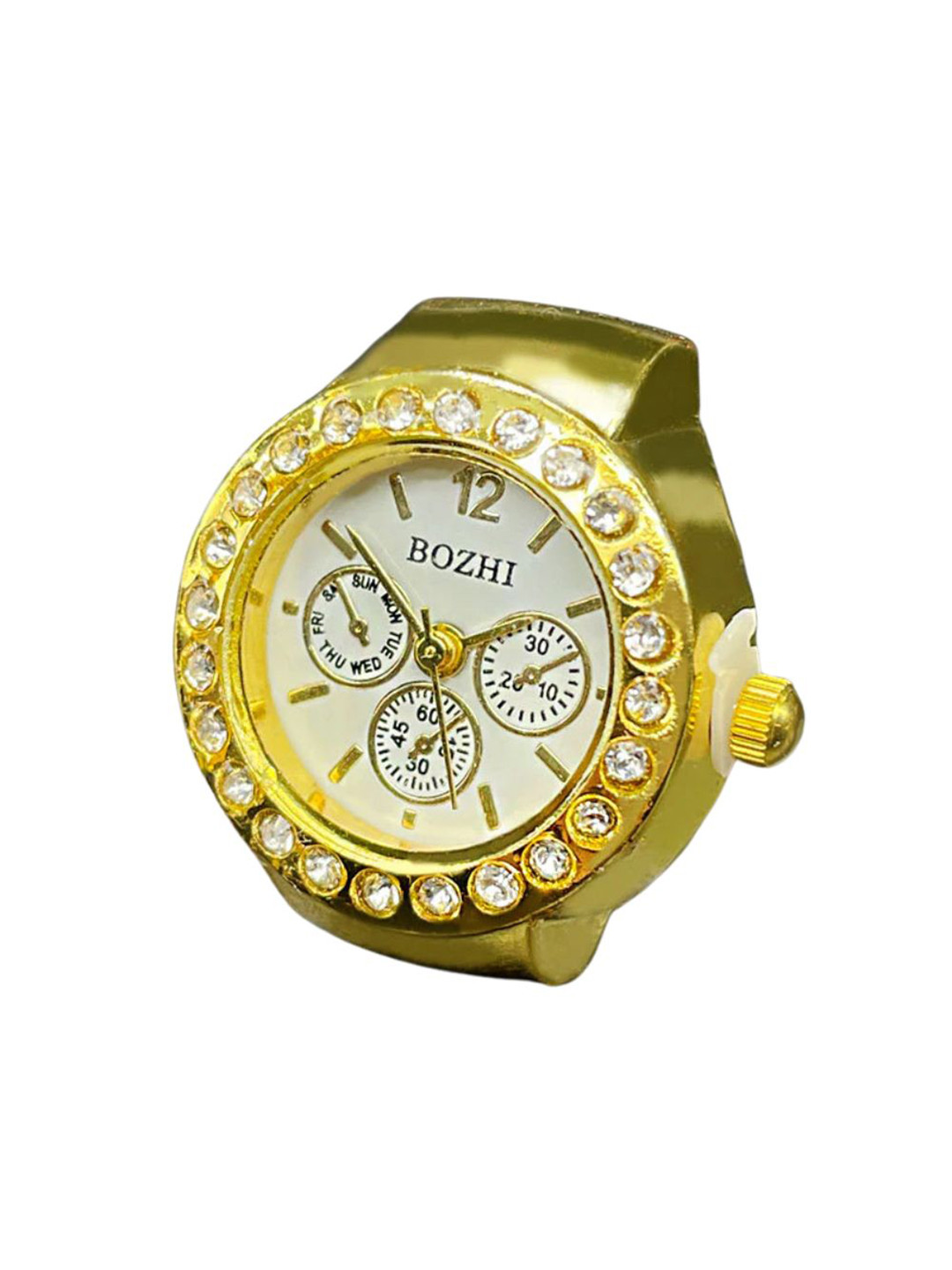 BOZHI Women Dial & Stainless Steel Straps Reset Time Watch GGEHJEGAGABI-Gold