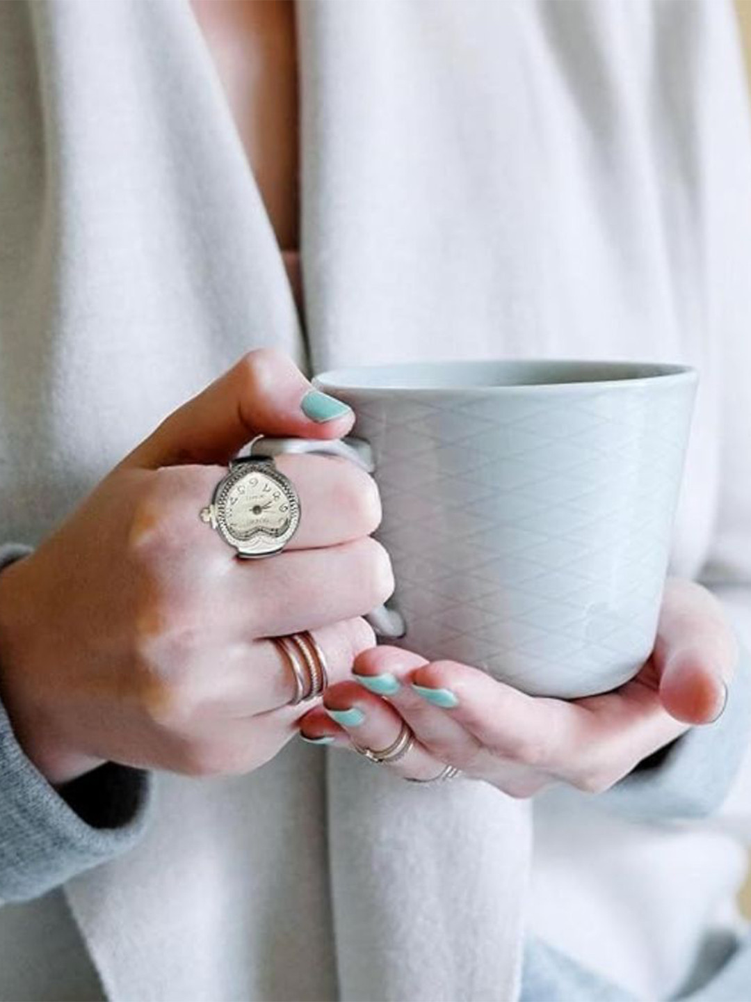 BOZHI Women Stainless Steel Straps Analogue Reset Time Ring Watch GGFAFGJCADHJ