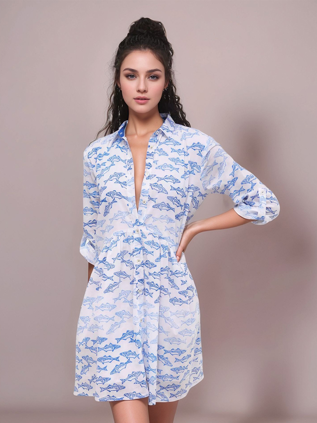 CORSICA Animal Printed A-Line Dress