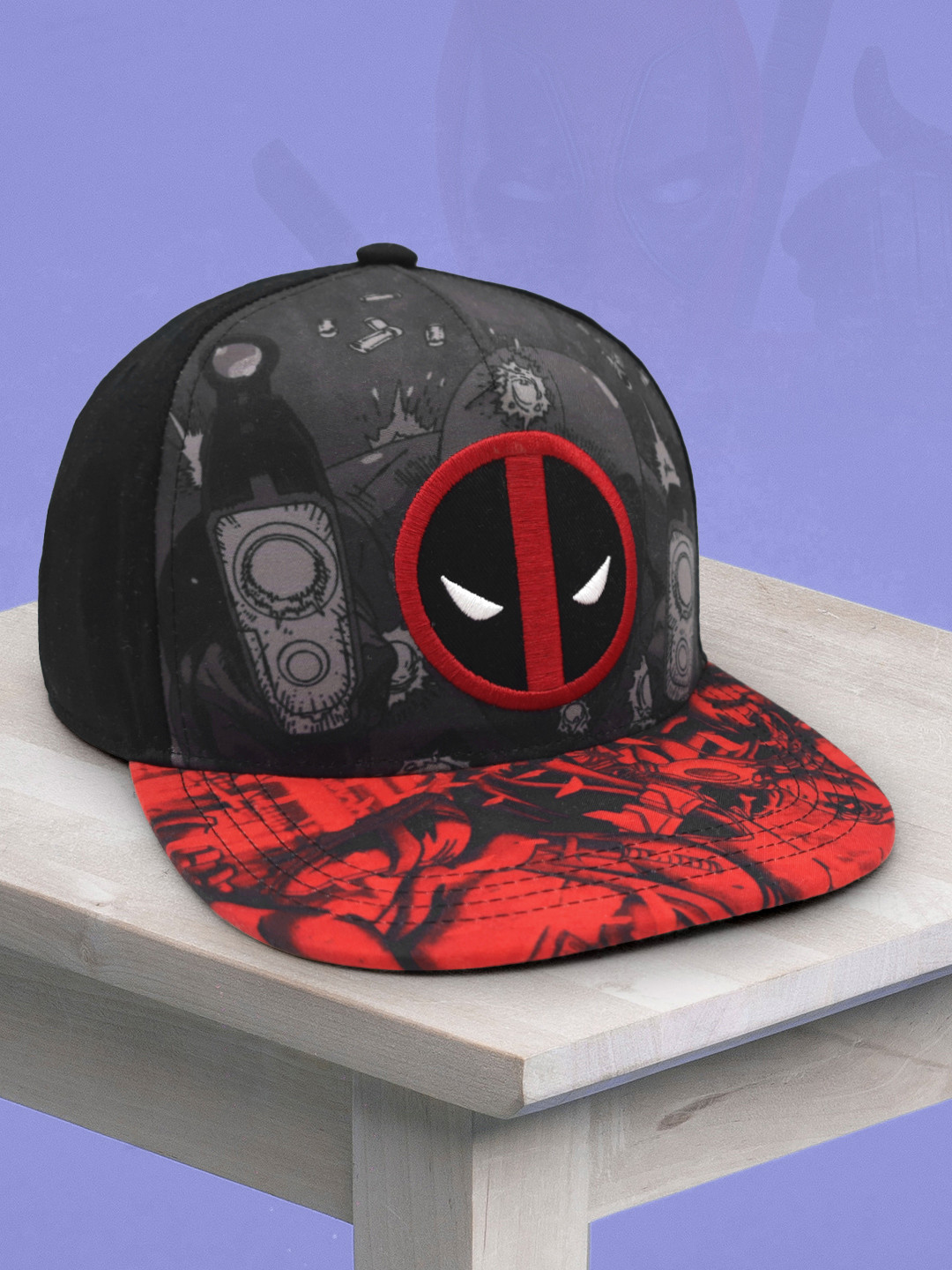 Free Authority Men Deadpool Printed Pure Cotton Cap