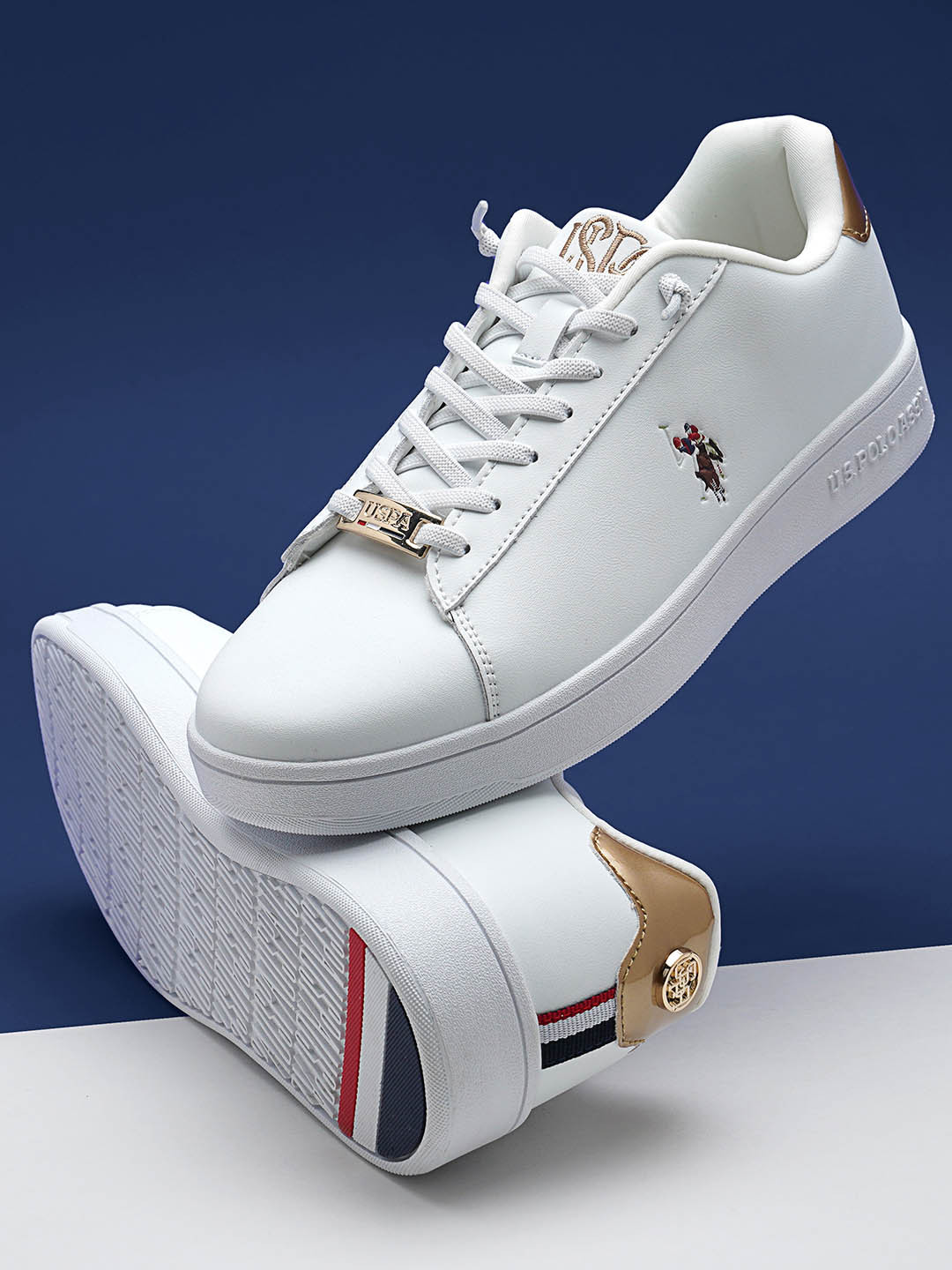 U.S. Polo Assn. Women White Everyday Sneakers