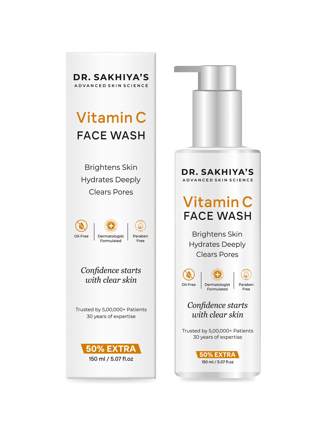 DR. SAKHIYA'S Vitamin C Face Wash - 150 ml