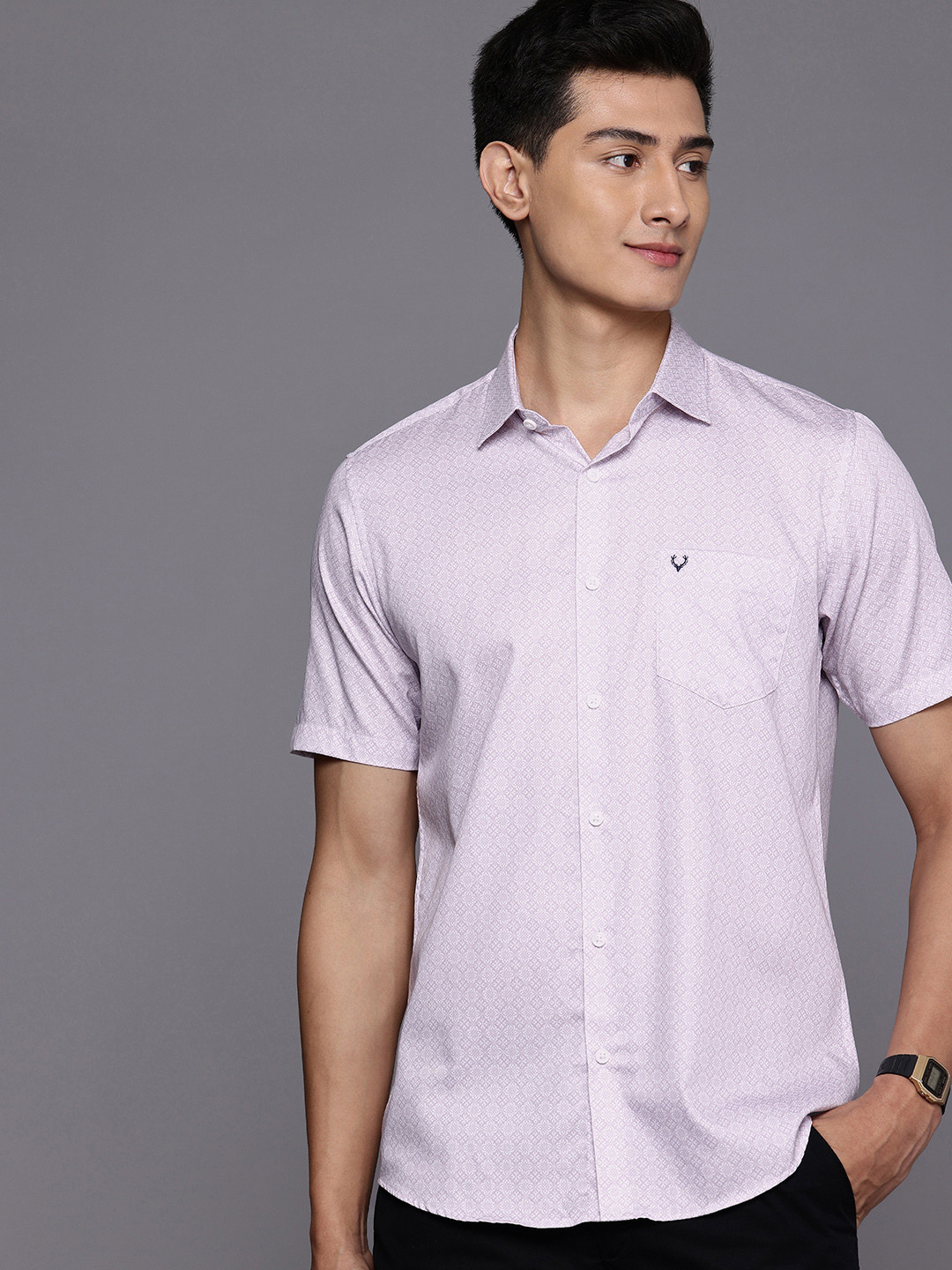 Allen Solly Pure Cotton Classic Fit Ethnic Motifs Printed Casual Shirt