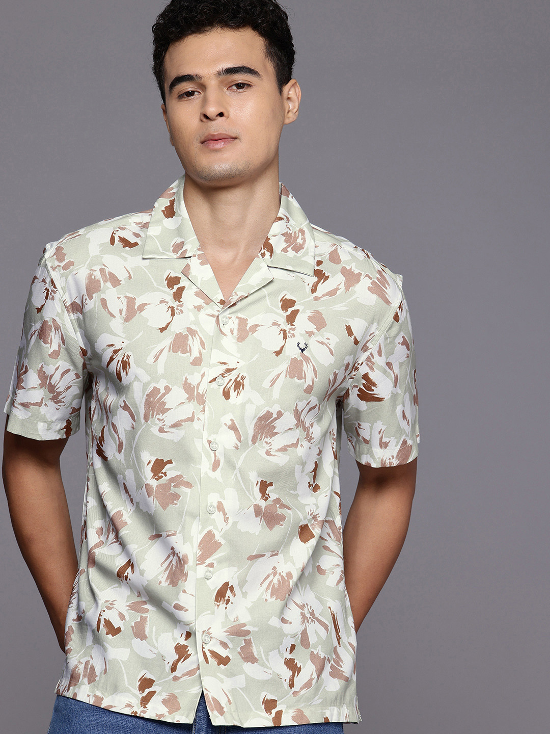 Allen Solly Relaxed Fit Floral Printed Casual Shirt