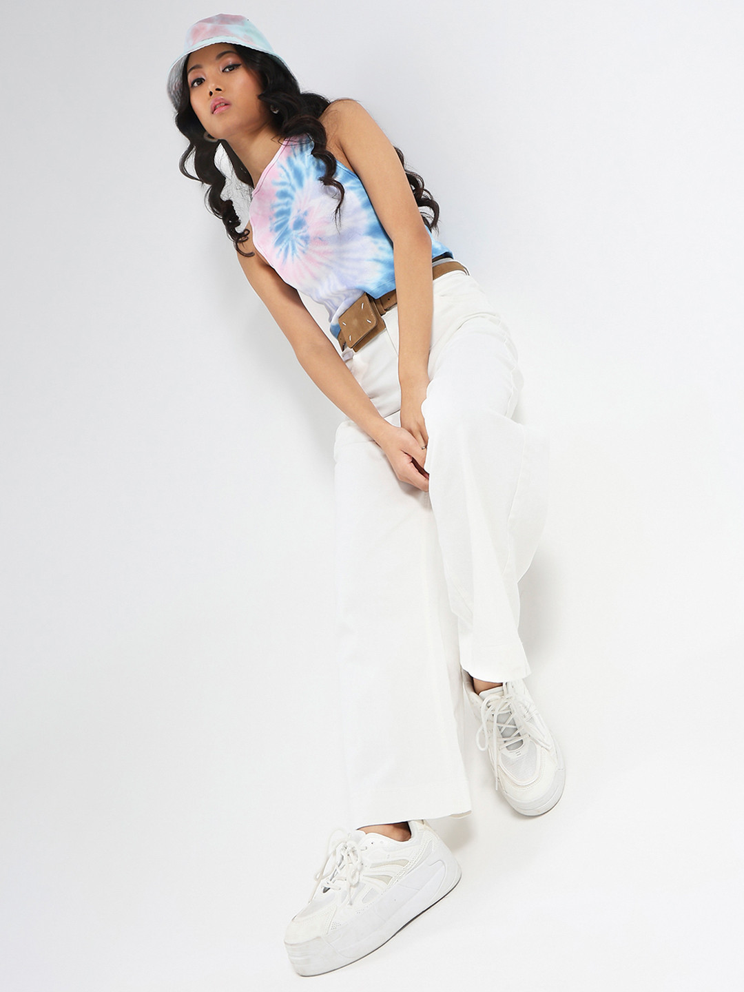 Sera Women White High Waist Wide Leg Jeans