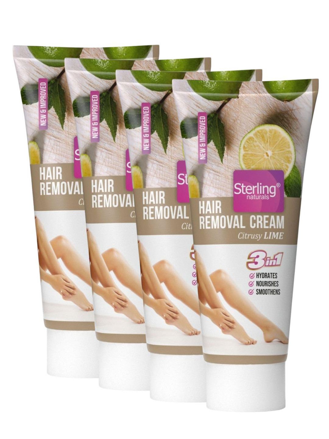 Sterling Naturals Pack of 4 Women Hair Remover Cream Wax for Bikini Line & Underarms 60g