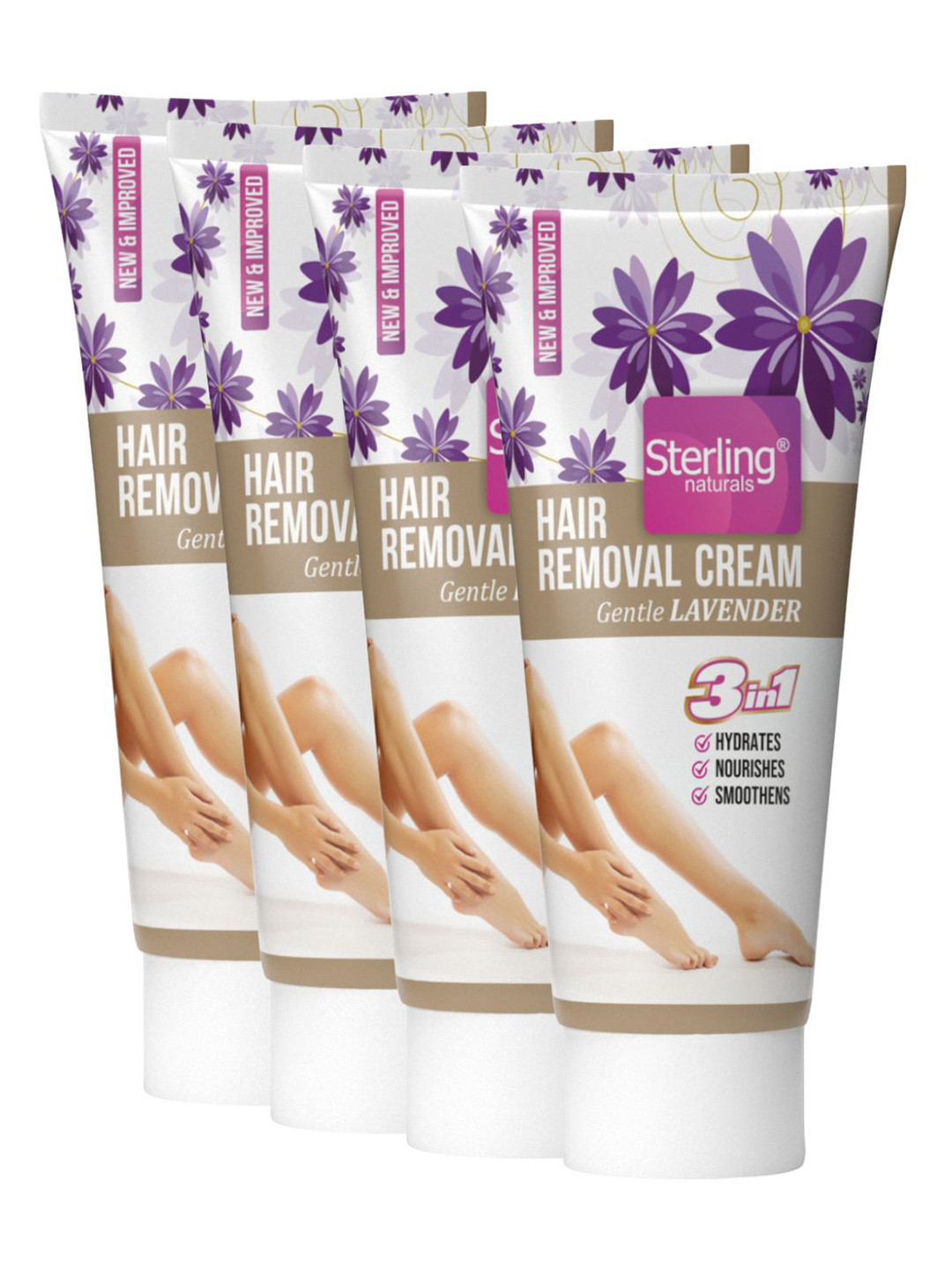 Sterling Naturals Set Of 4 Women Hair Remover Cream Wax for Bikini & Underarms - 60 g Each