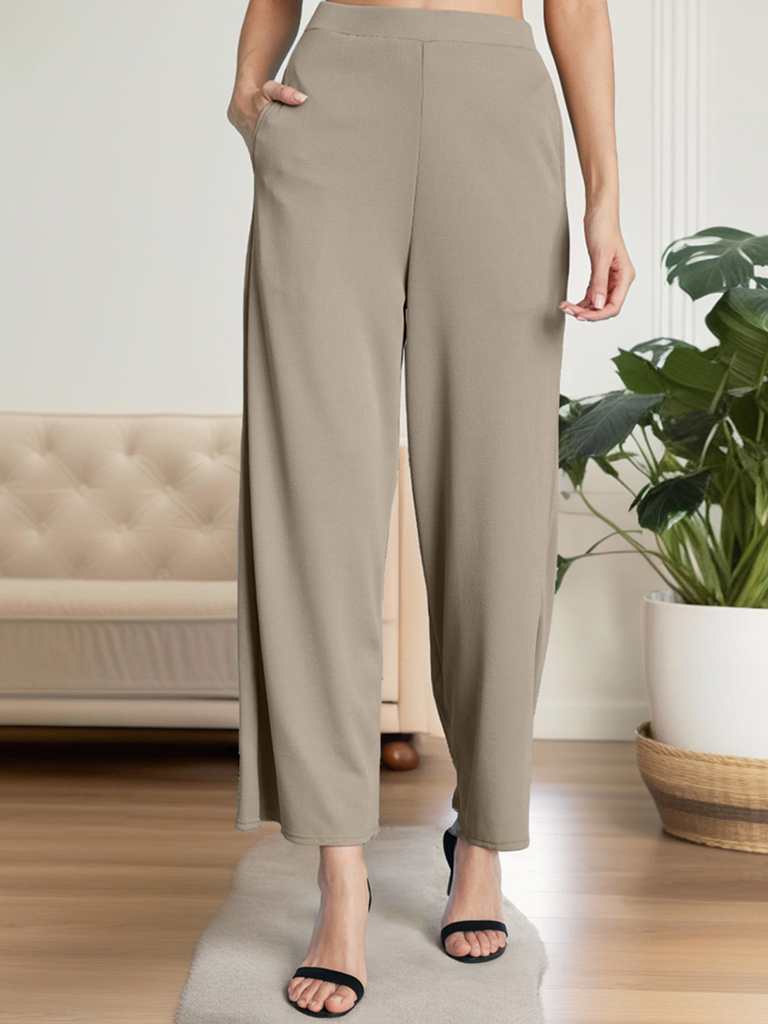 Moda Rapido Women Easy Wash Pleated Trousers