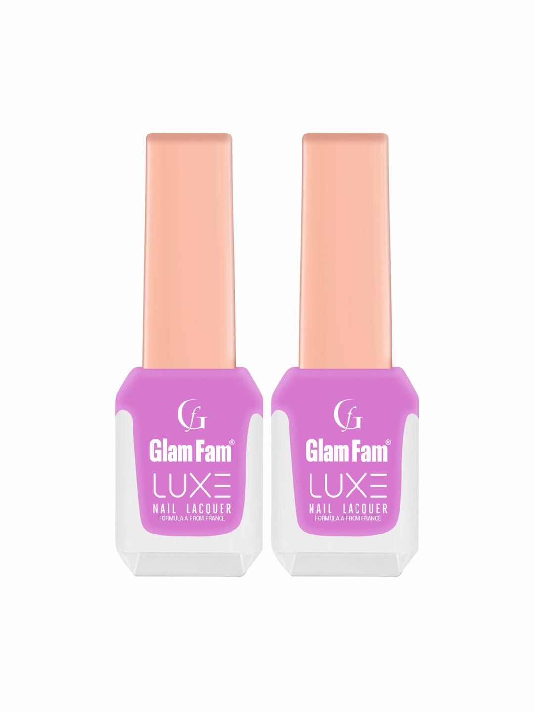 GlamFam Set Of 2 Glossy Finish Luxe Nail Lacquer - 12 ml Each - Jellyfish 40