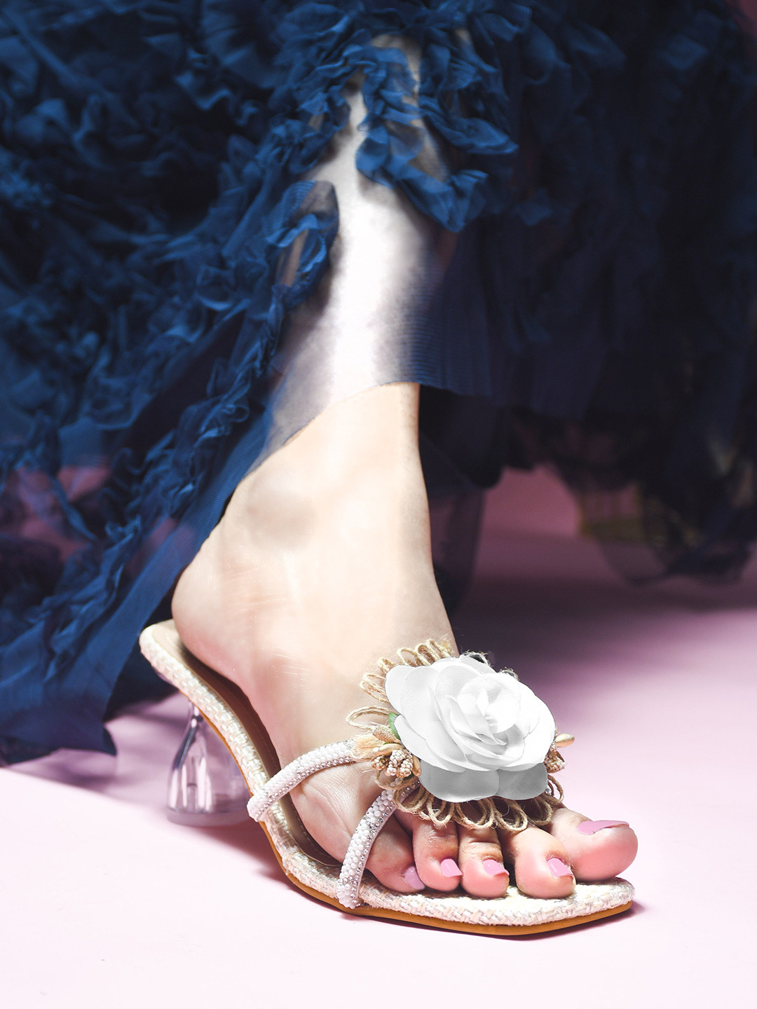 JM Looks Women Comfortable Sole Spool Heel Attractive Design