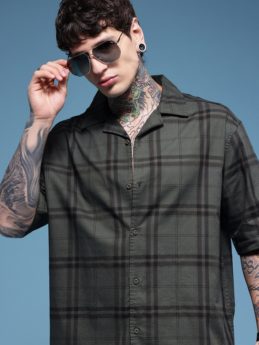HERE&NOW Men Checked Casual Shirt