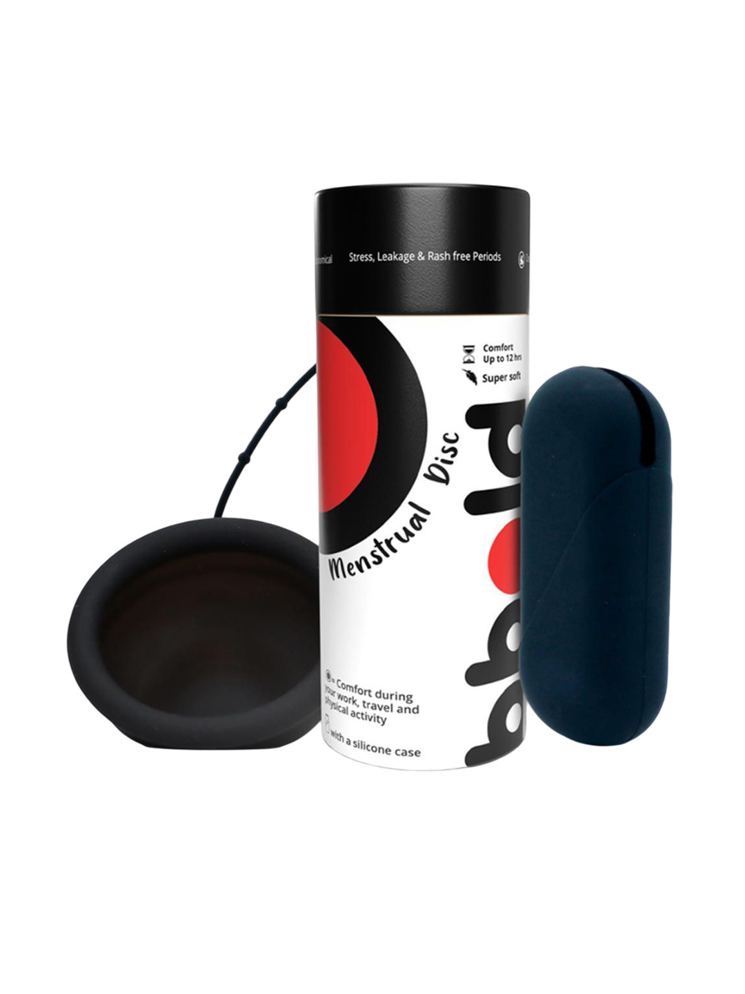 bbold Reusable 12H Leak-Free Menstrual Disc With Stem - Small - Black