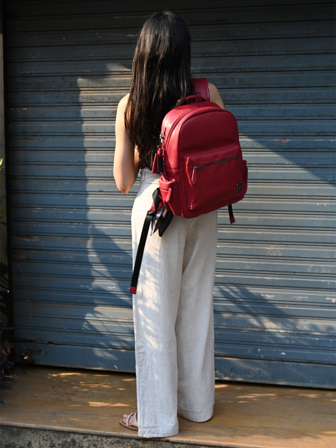 EUME Cosmo Women Carmine Red Padded Laptop Bag