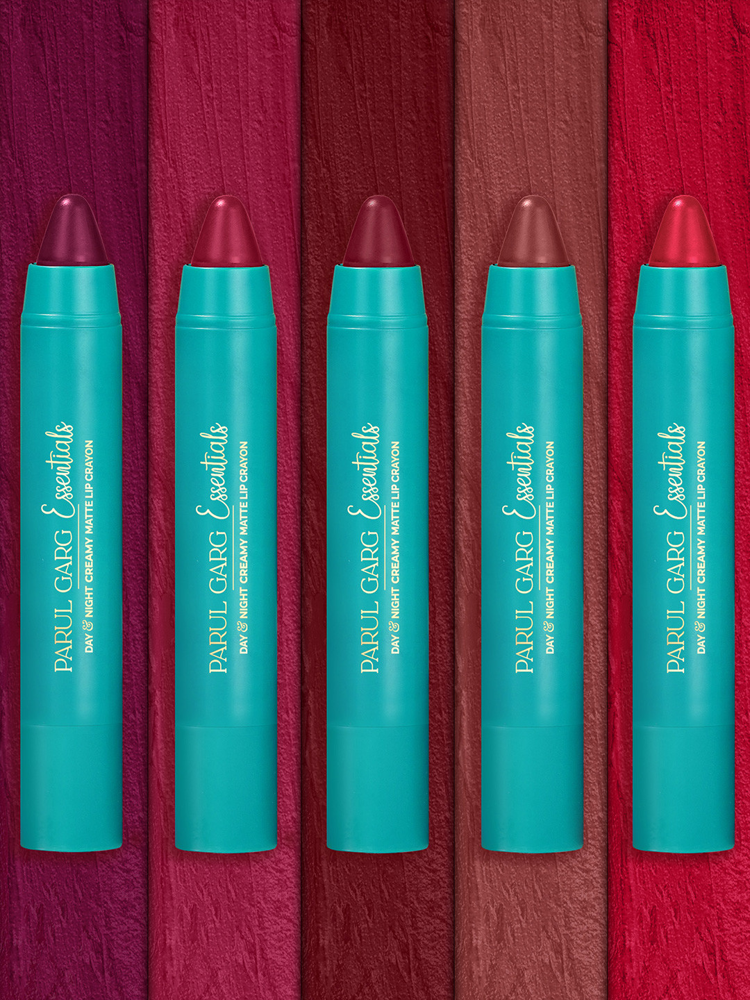 Parul Garg Set Of 5 Creamy Matte Lip Crayons - Dusky Girl Favourites