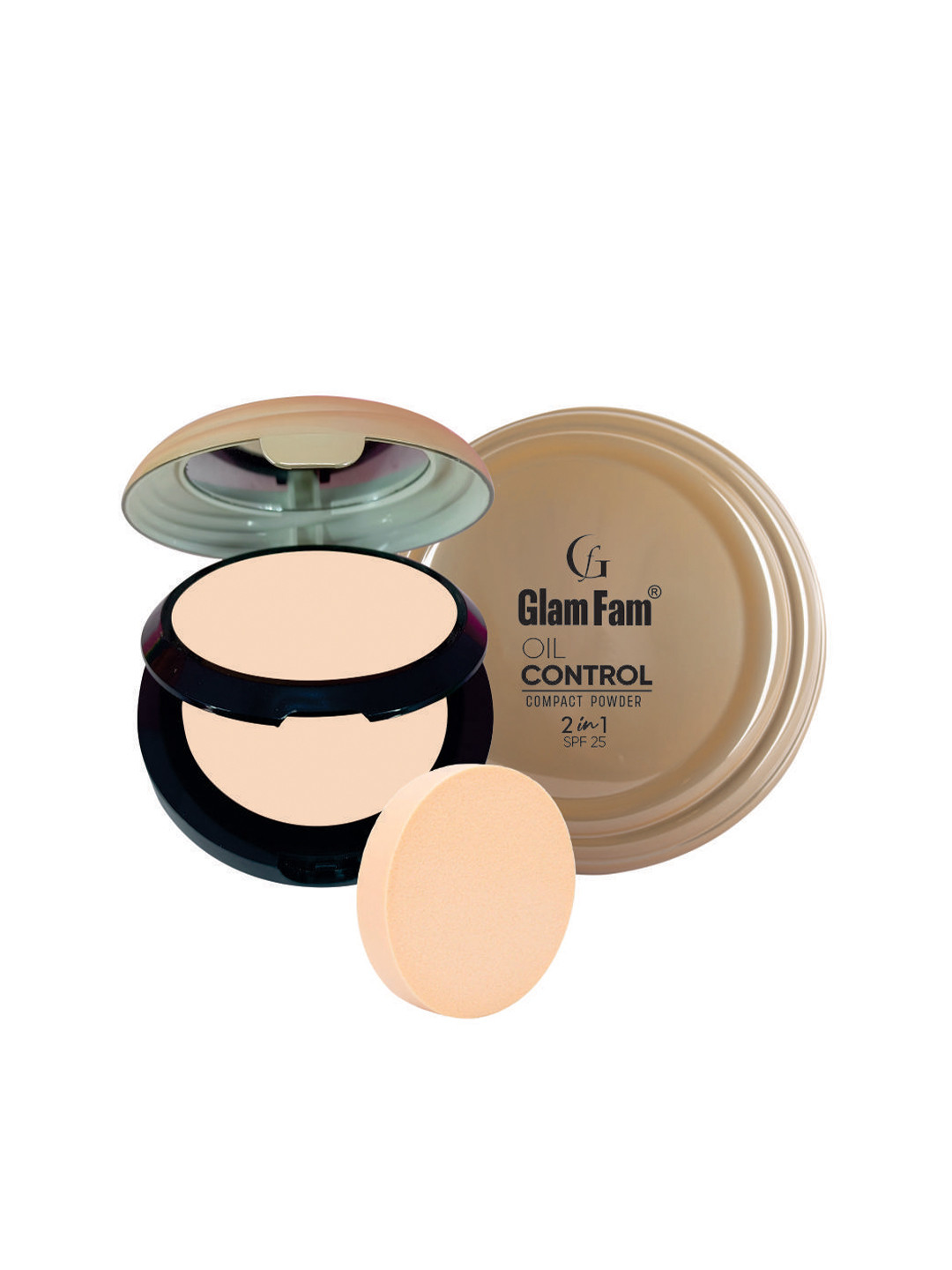 GlamFam 2 In 1 Oil Compact Powder- 20 g- Natural 03