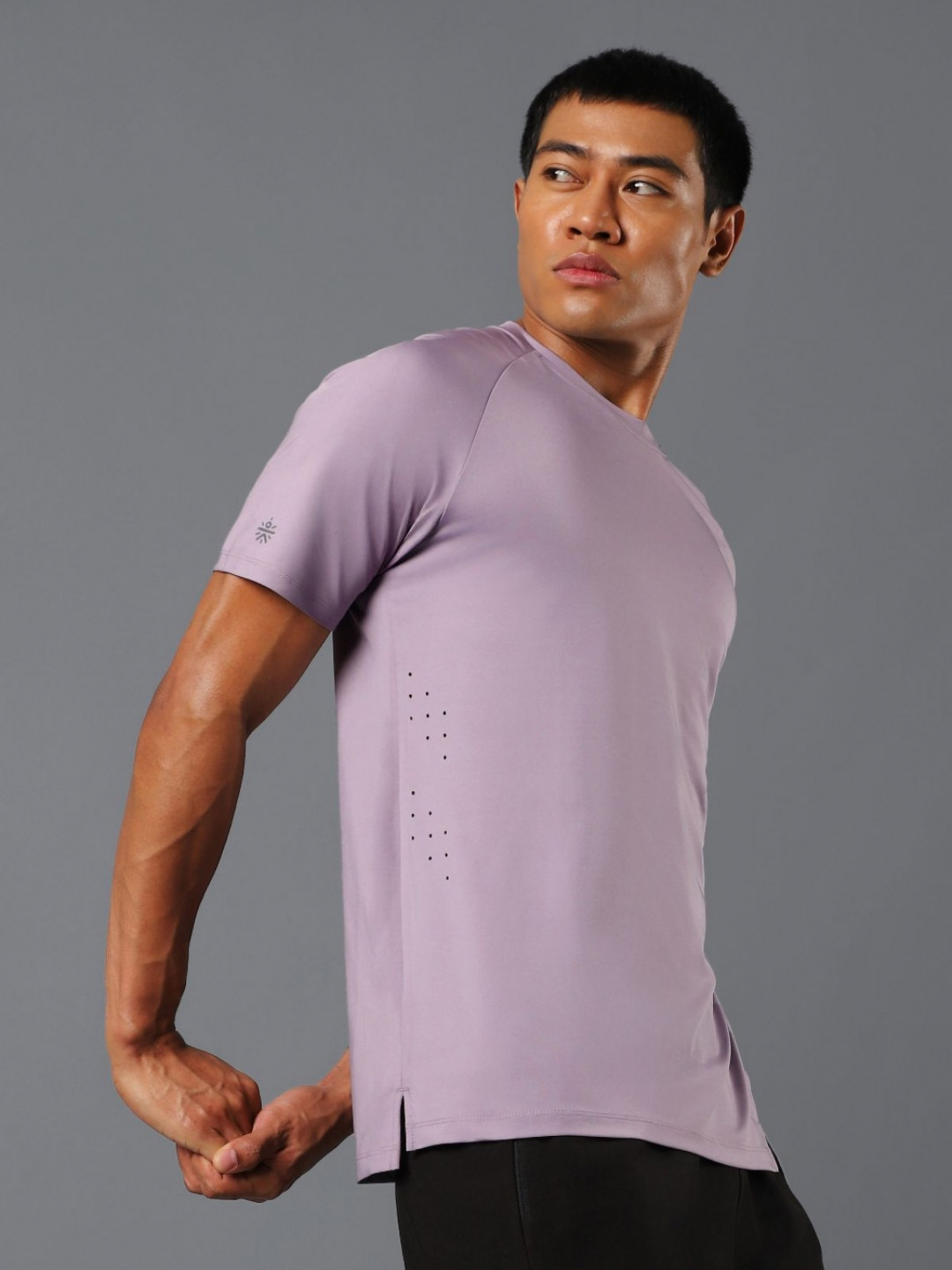 CULT Men Purple Run Forward T-shirt