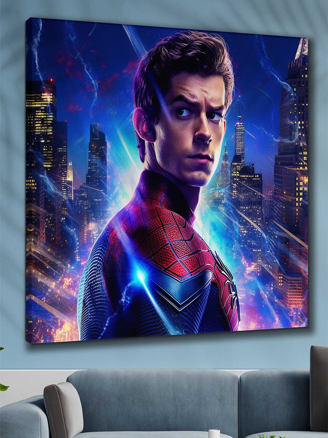 Myntra Elegant Homes Spider Man Canvas Square Paintings Wall Art-23.6 x 23.6In