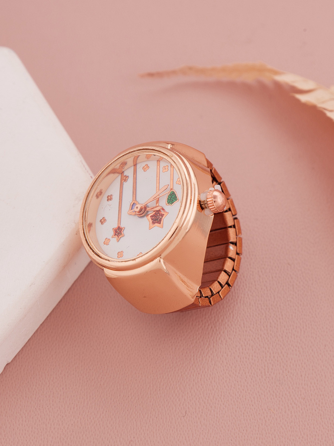 GC Jewelery Colorful Star Motif Analogue Ring Watch