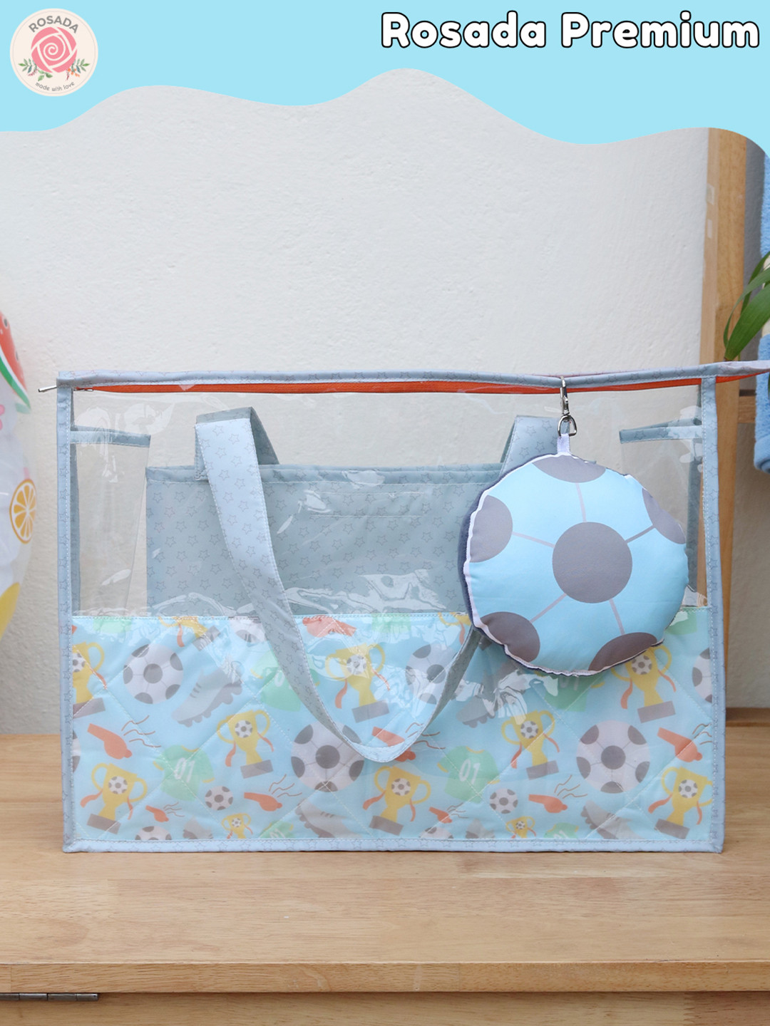 ROSADA Kids Football Champ Printed Waterproof Swimming Bag