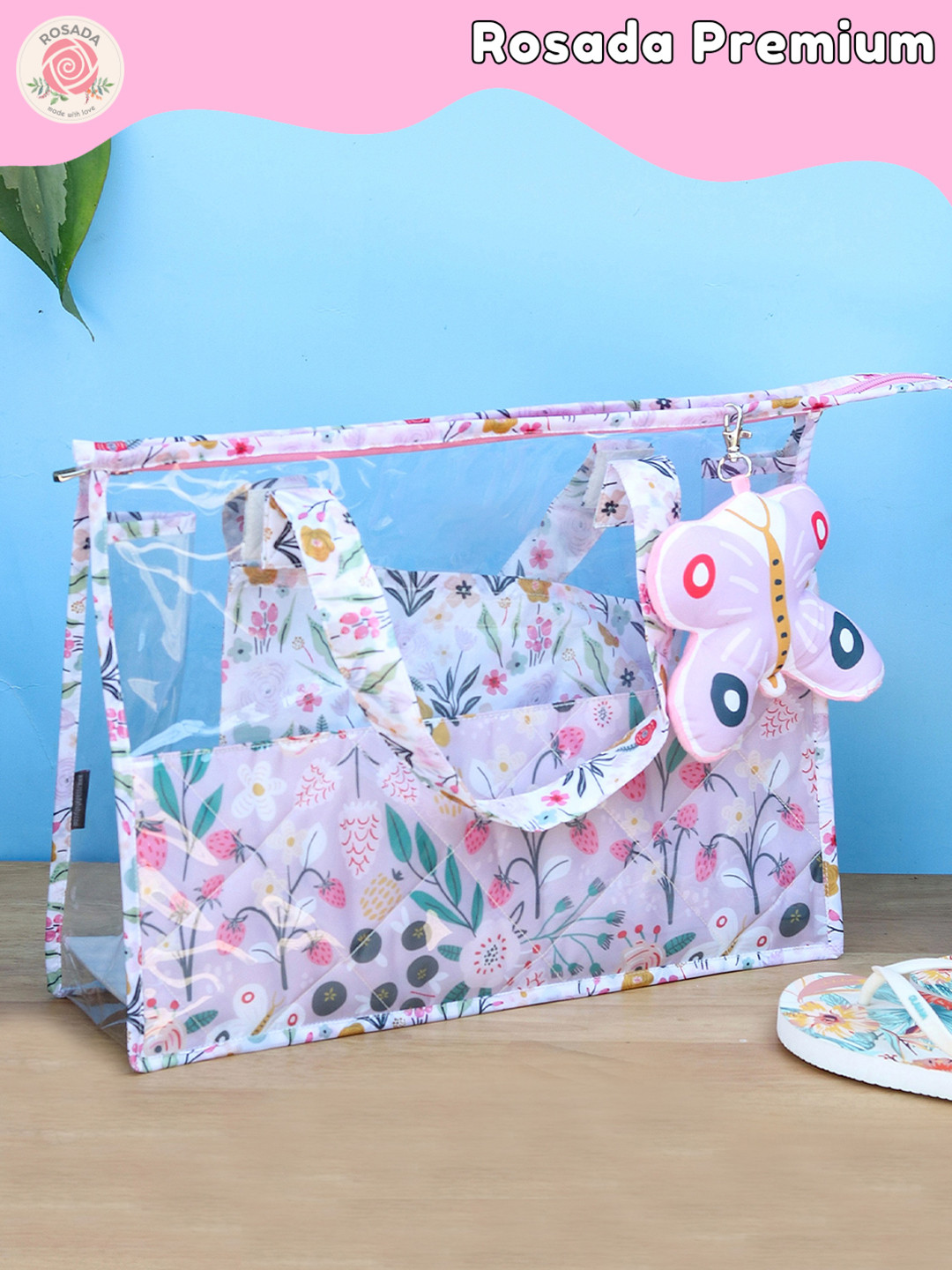 ROSADA Kids Lilac Garden Printed Waterproof Swimming Bag
