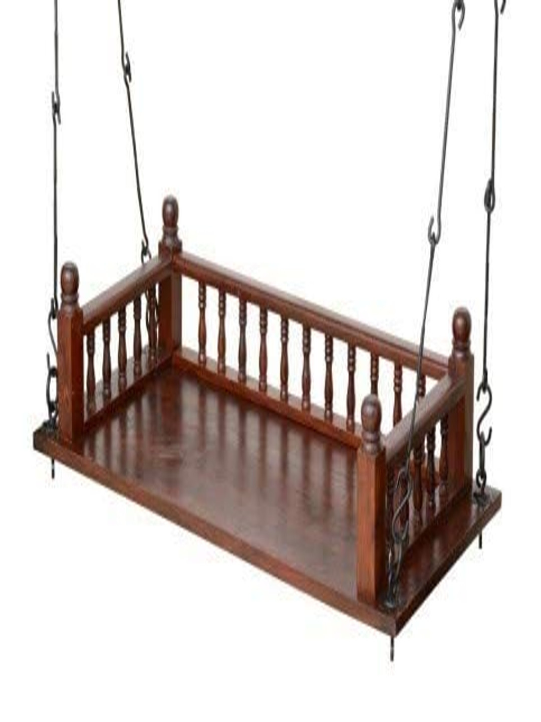 JAIRI TRADERS Brown Wooden Swings With Back Support & Amrest