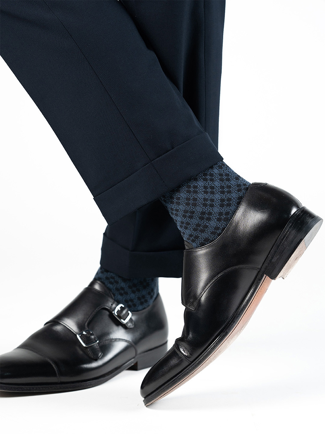 Theater Men Plaid Dress Socks