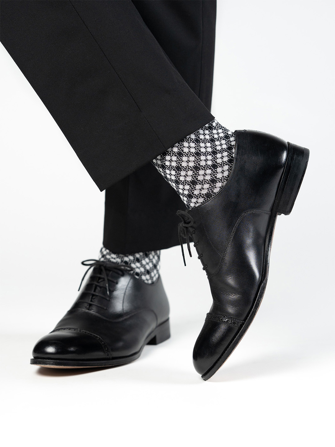 Theater Men Plaid Dress Socks