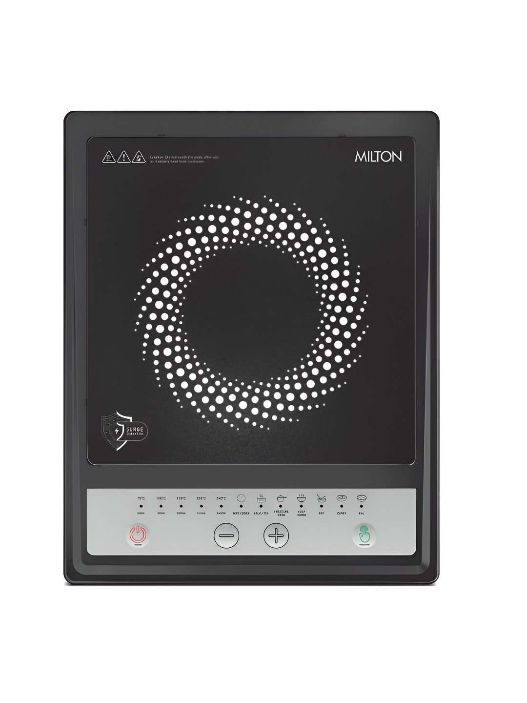 Milton Elio 14.0 Black & White 1400W LED Display 5KV Surge Protection Induction Cooktop