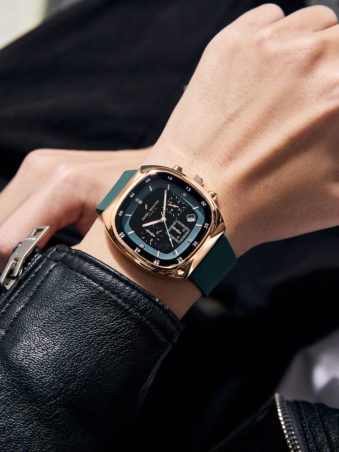 Daniel Hechter Paris Bercy Collection Multi Functional Watch for Men with Square Dial