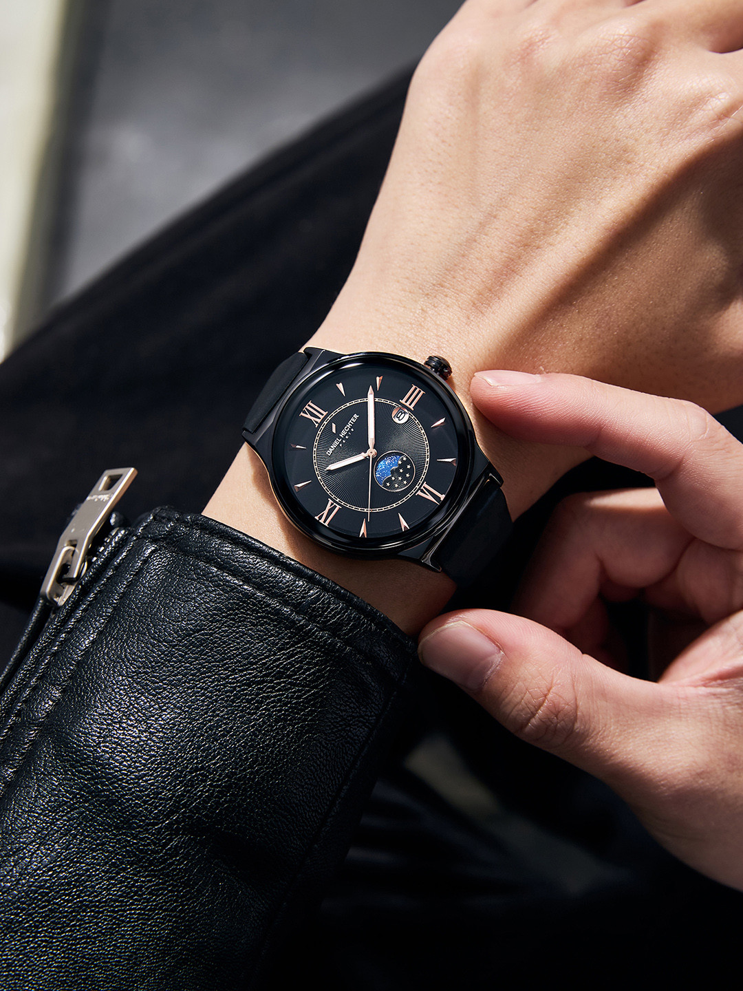 Daniel Hechter Paris Trocadero Collection Round Dial Watch for Men with Roman Indices