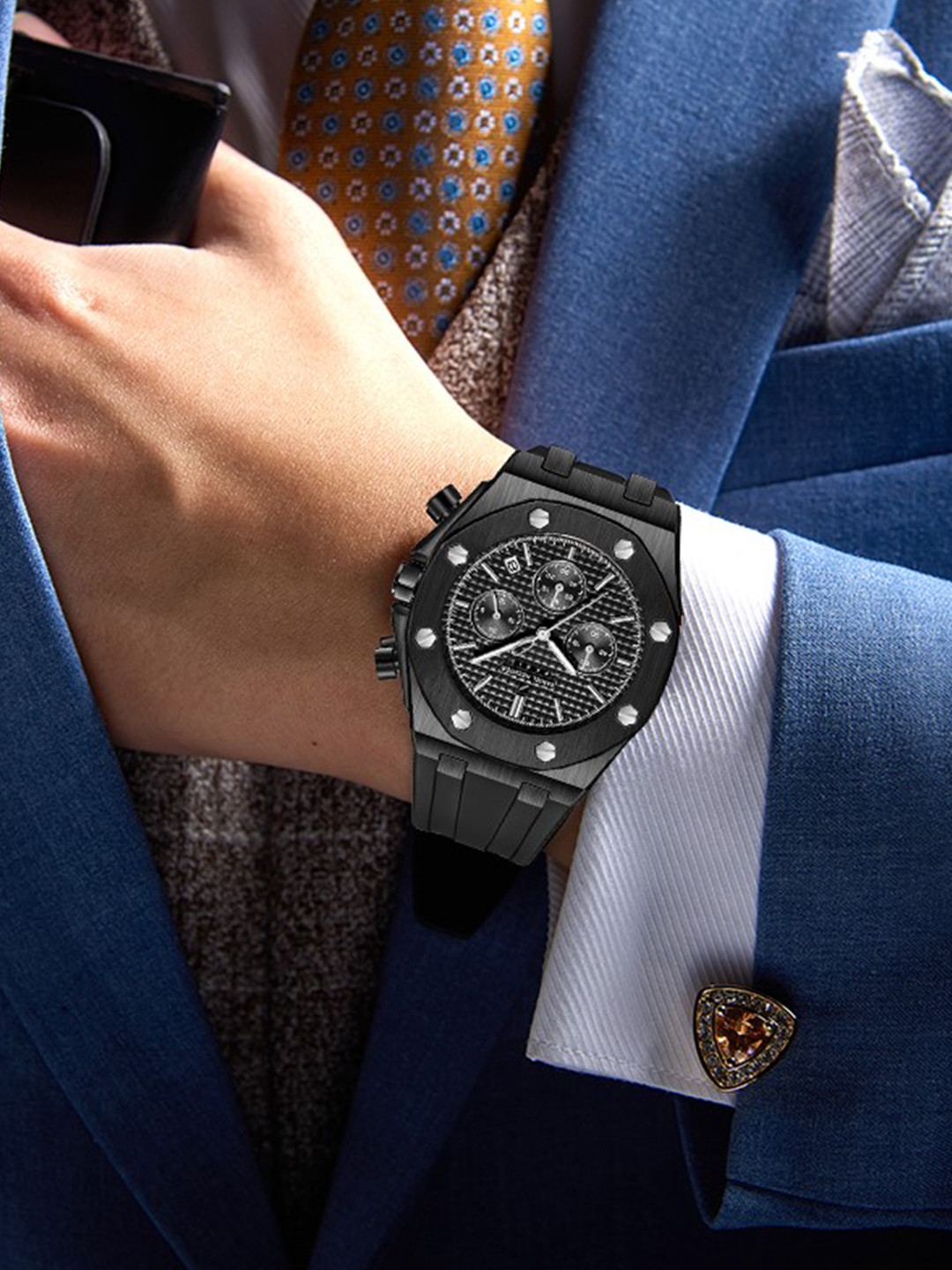 Daniel Hechter Paris Tuileries Collection Multifunctional Watch for Men with Octagone Dial