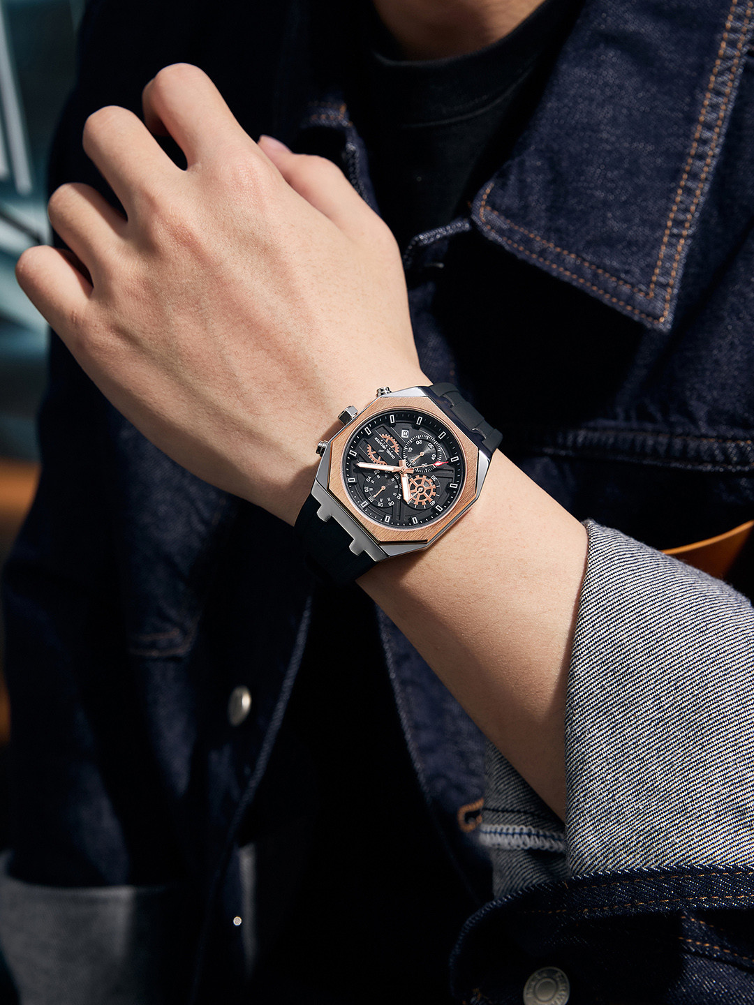 Daniel Hechter Paris Orsay Collection Multifunctional Watch for Men - Octagone Dial