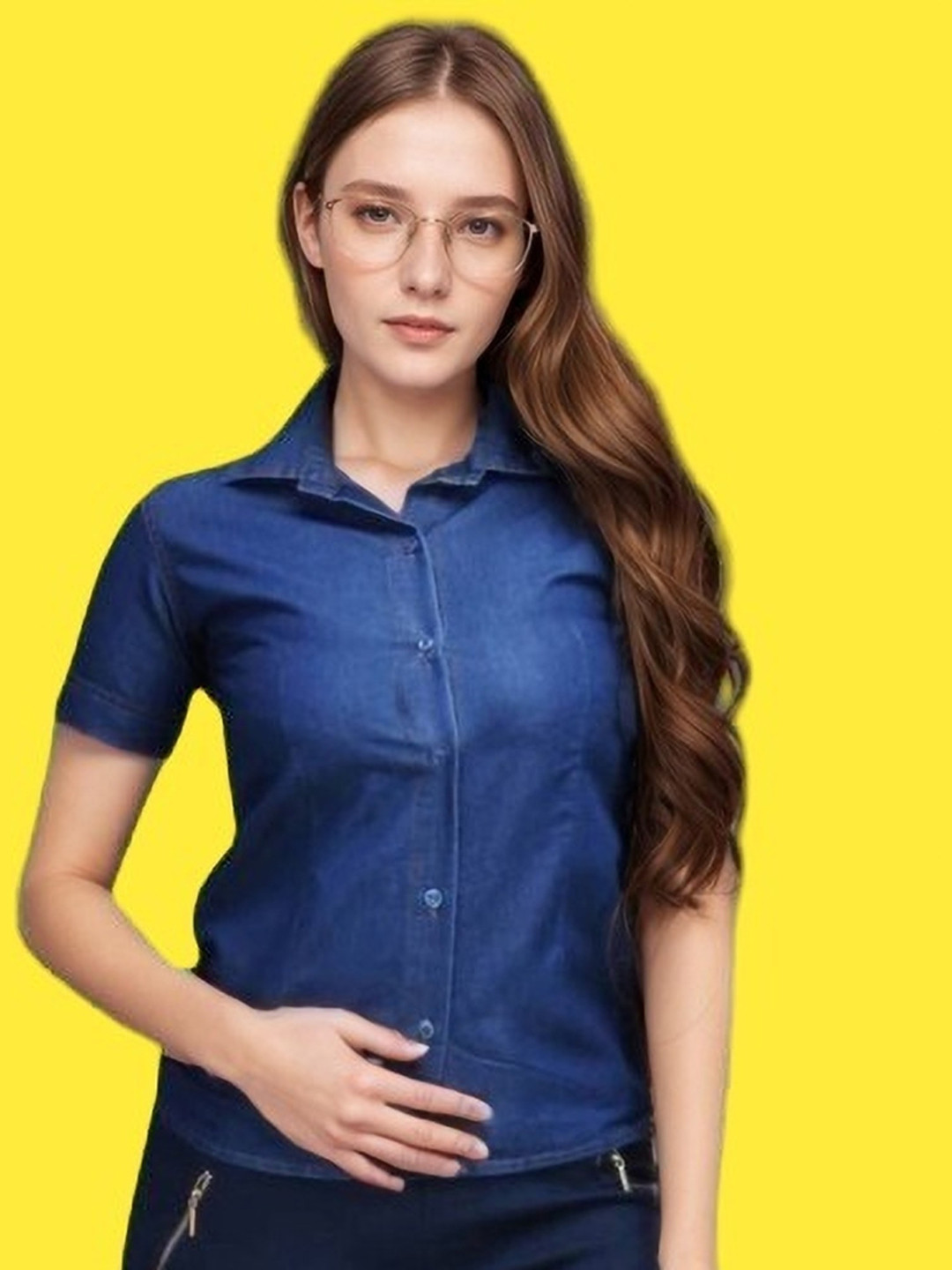 GIRLS WITH WINGS Women Solid Spread Collar Casual Shirt