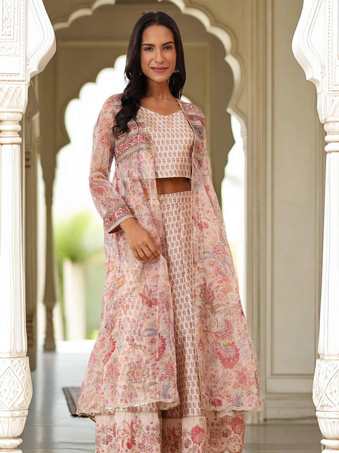 WISHFUL Printed Cropped Top With Culottes & Jacket Co-Ords