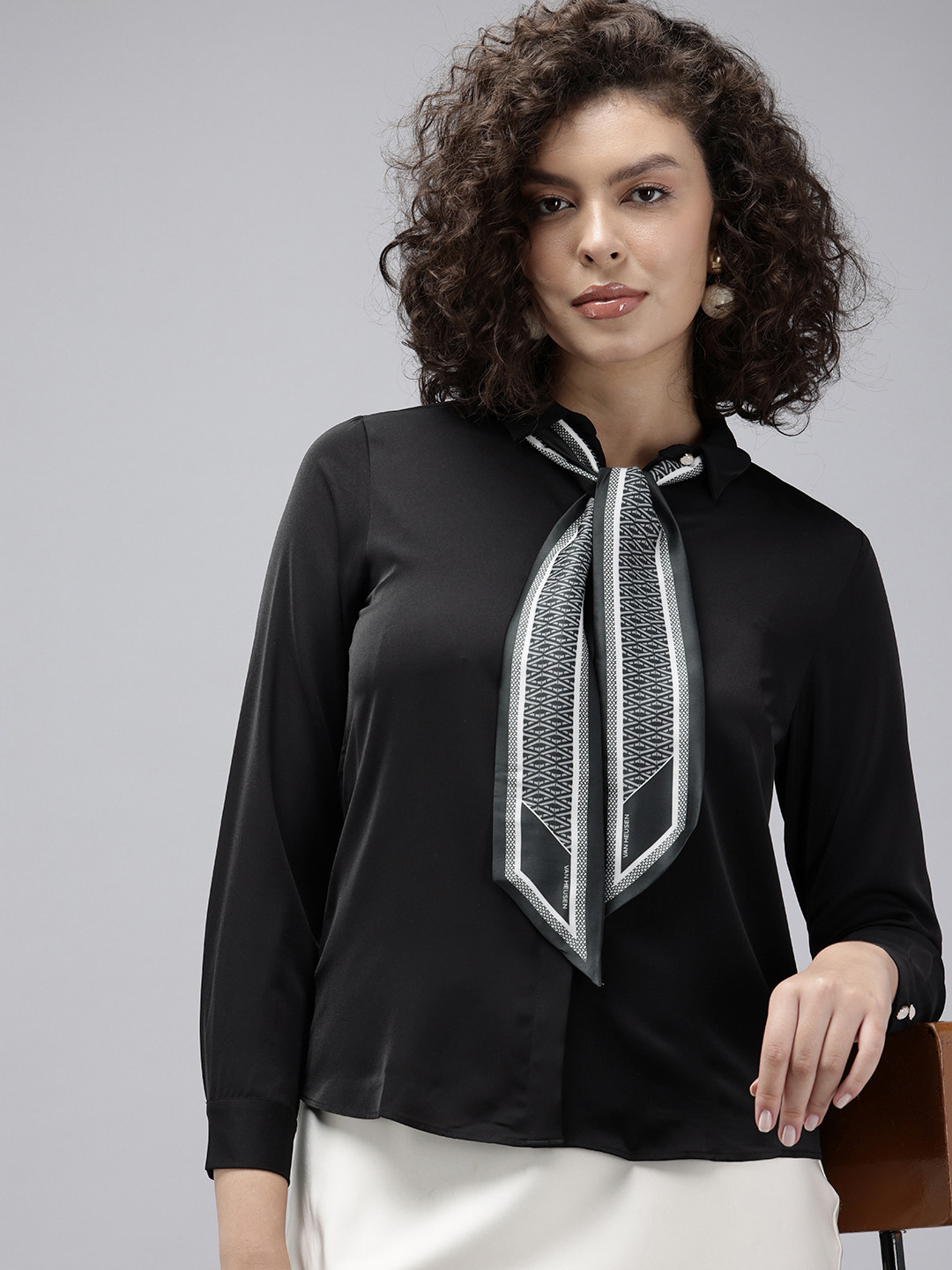 Van Heusen Casual Shirt with Scarf