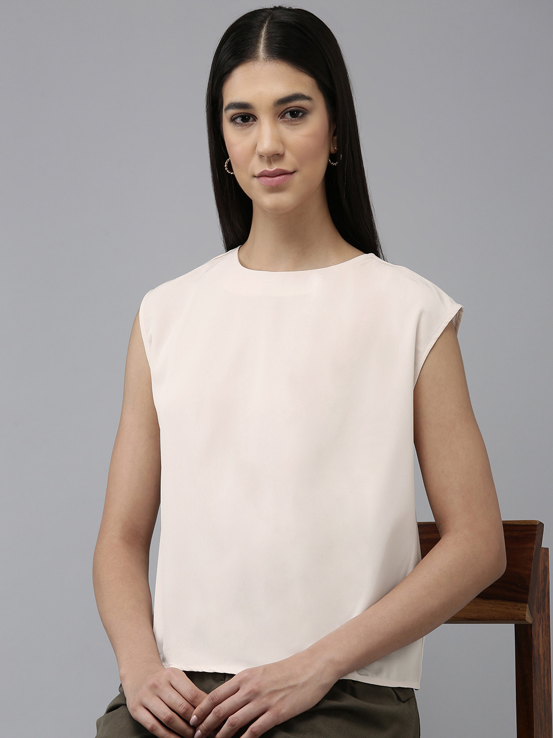 Van Heusen Gathered Sleeveless Top