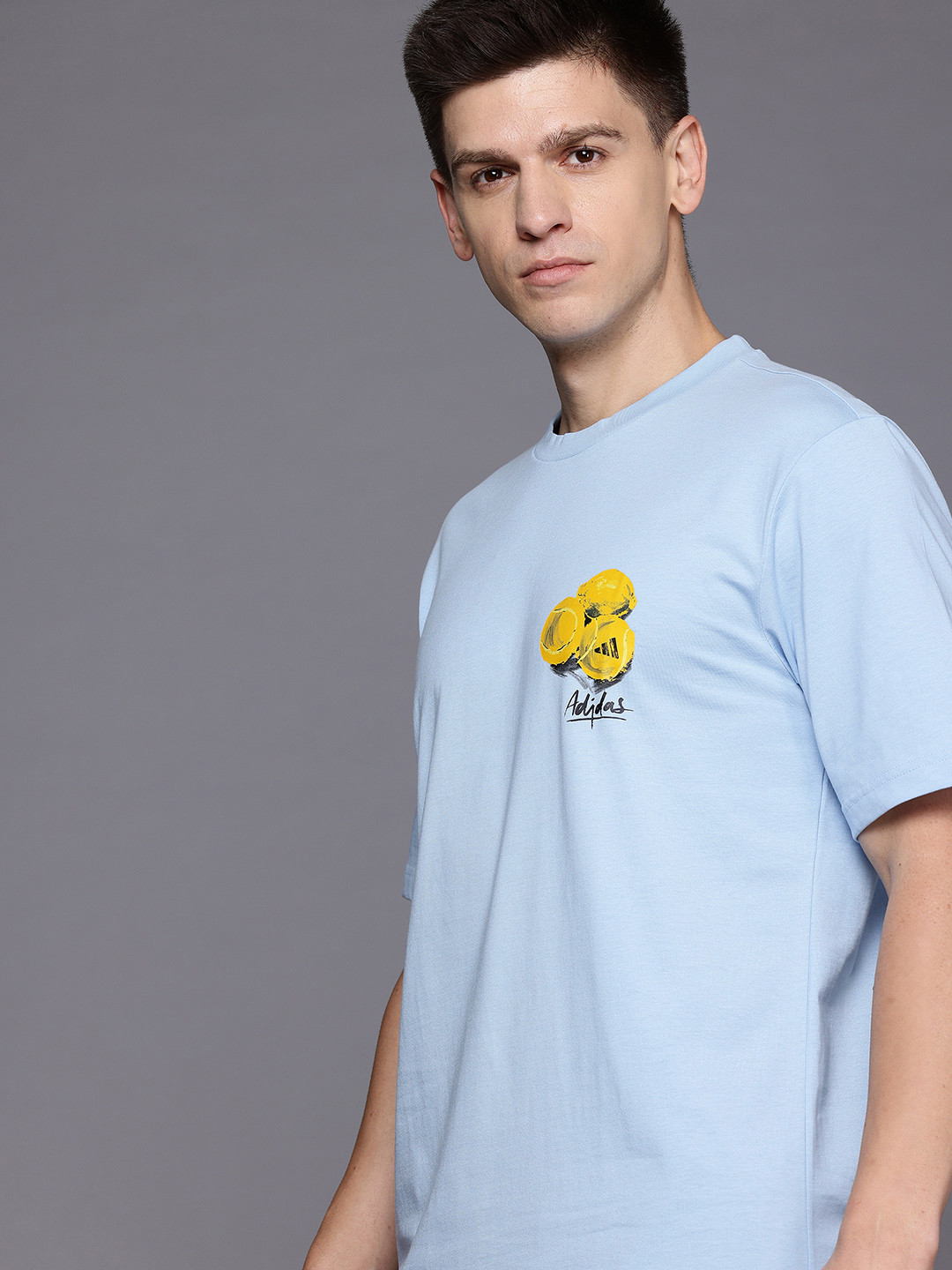 ADIDAS Conversational Print Pure Cotton Regular Fit T-shirt