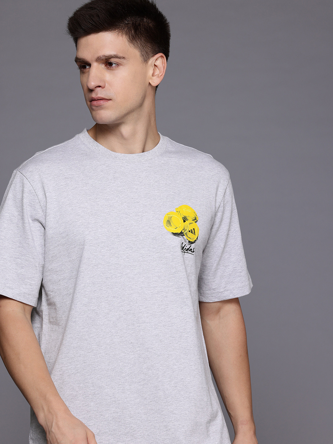 ADIDAS Conversational Print Pure Cotton Regular Fit T-shirt