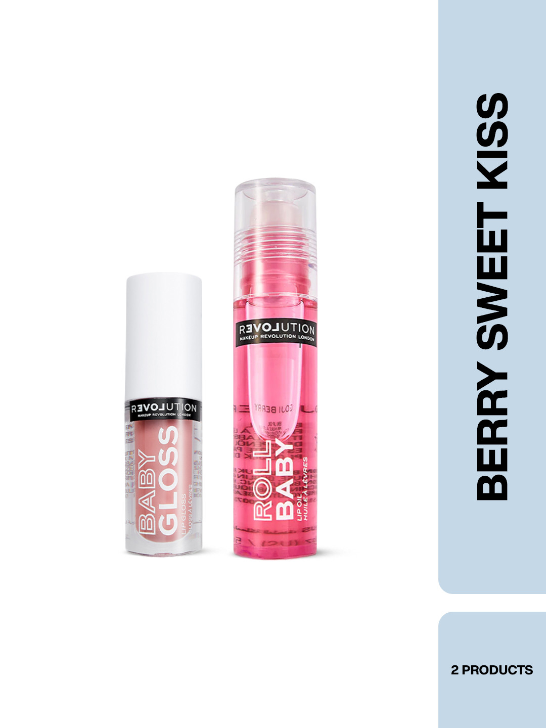 Makeup Revolution London Relove Roll Baby Goji Berry Lip Oil & Sweet Lip Gloss Combo