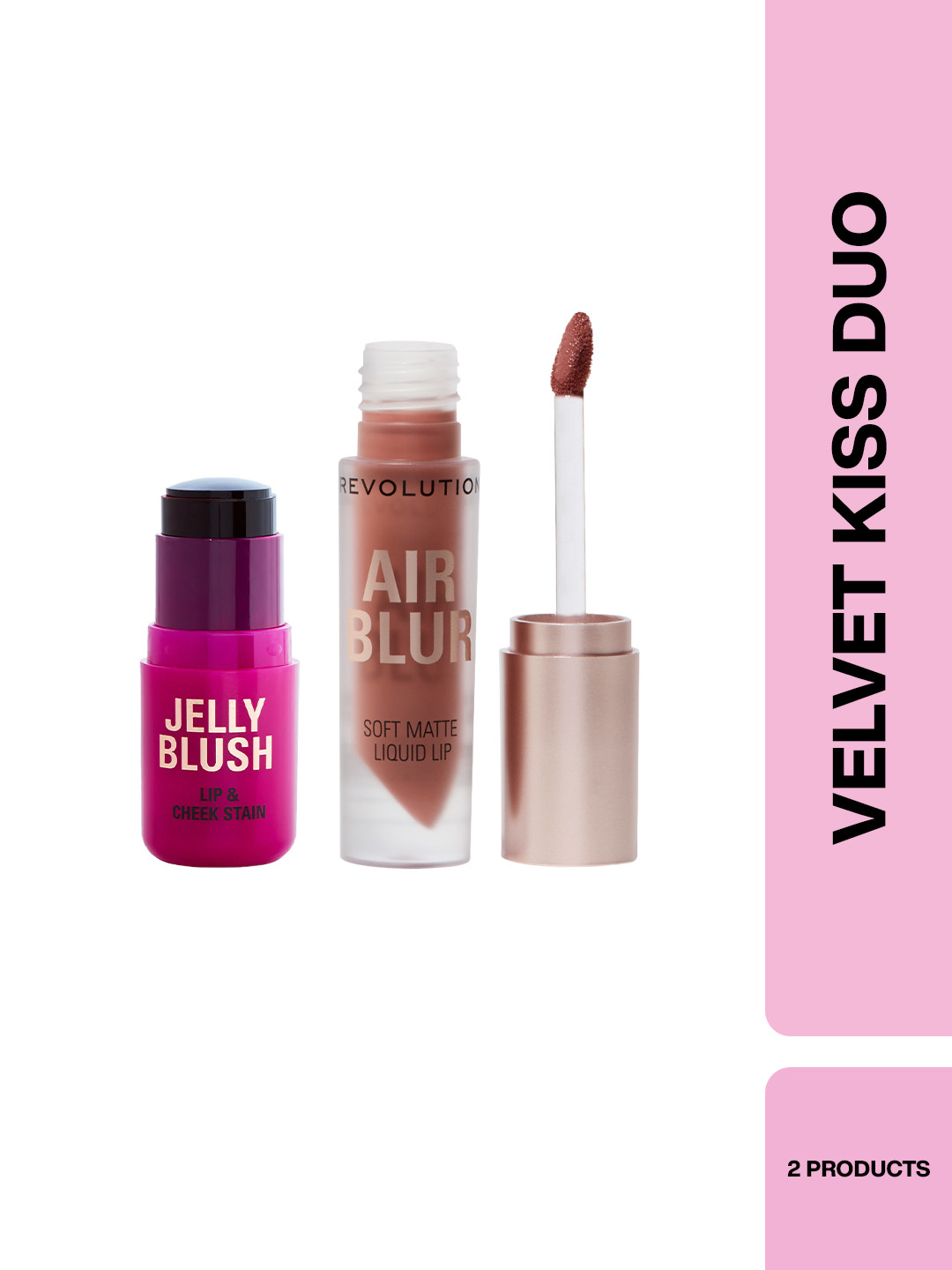 Makeup Revolution London Air Blur Matte Liquid Lipstick & Jelly Blush Lip Tint Combo