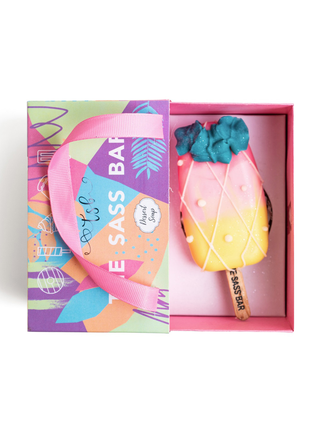 The Sass Bar Pineapple Sunrise Popsicle Dessert Softening Soap With Cocoa Butter - 90 g