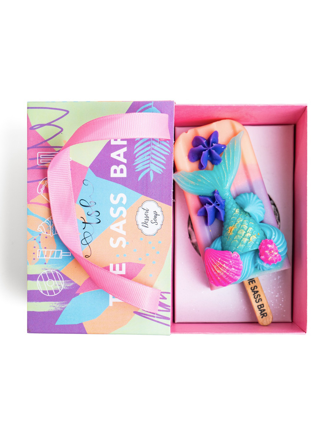 The Sass Bar Seascape Mermaid Popsicle Dessert Softening Soap With Cocoa Butter - 118 g