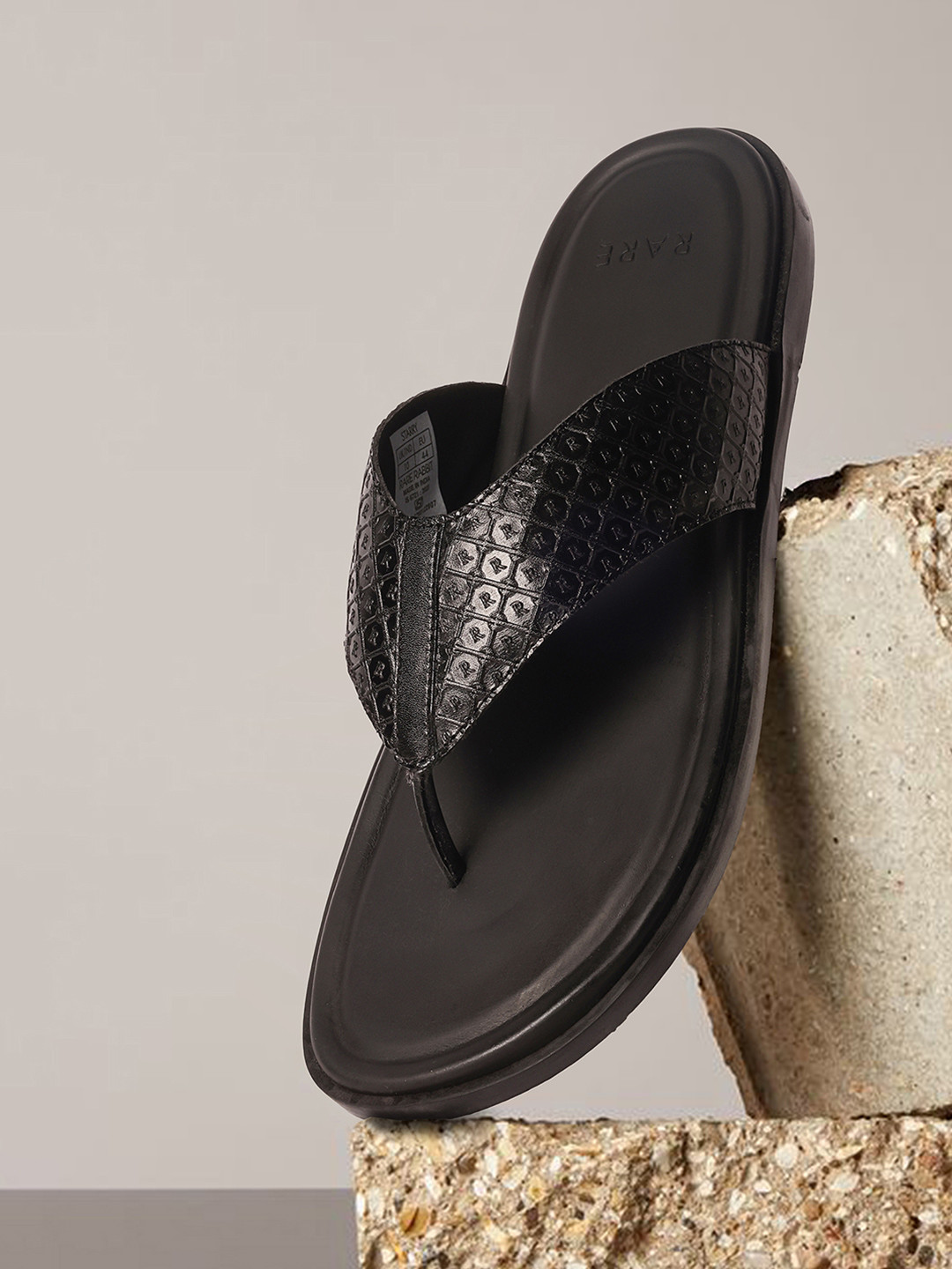 RARE RABBIT Men Leather Comfort Sandals