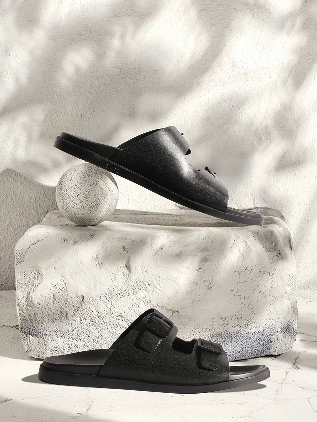 RARE RABBIT Men Leather Comfort Sandals
