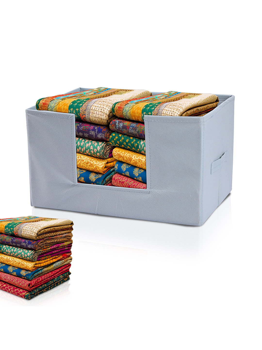 Kuber Industries Grey Cloth Drawer Organiser