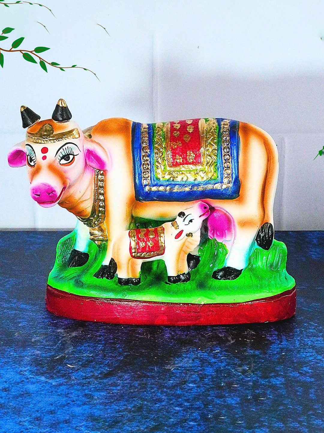 PujaNPujari Pasunganru Golu Dolls White Ceramic Glossy Living Room Small Showpiece - 5.5 Inches