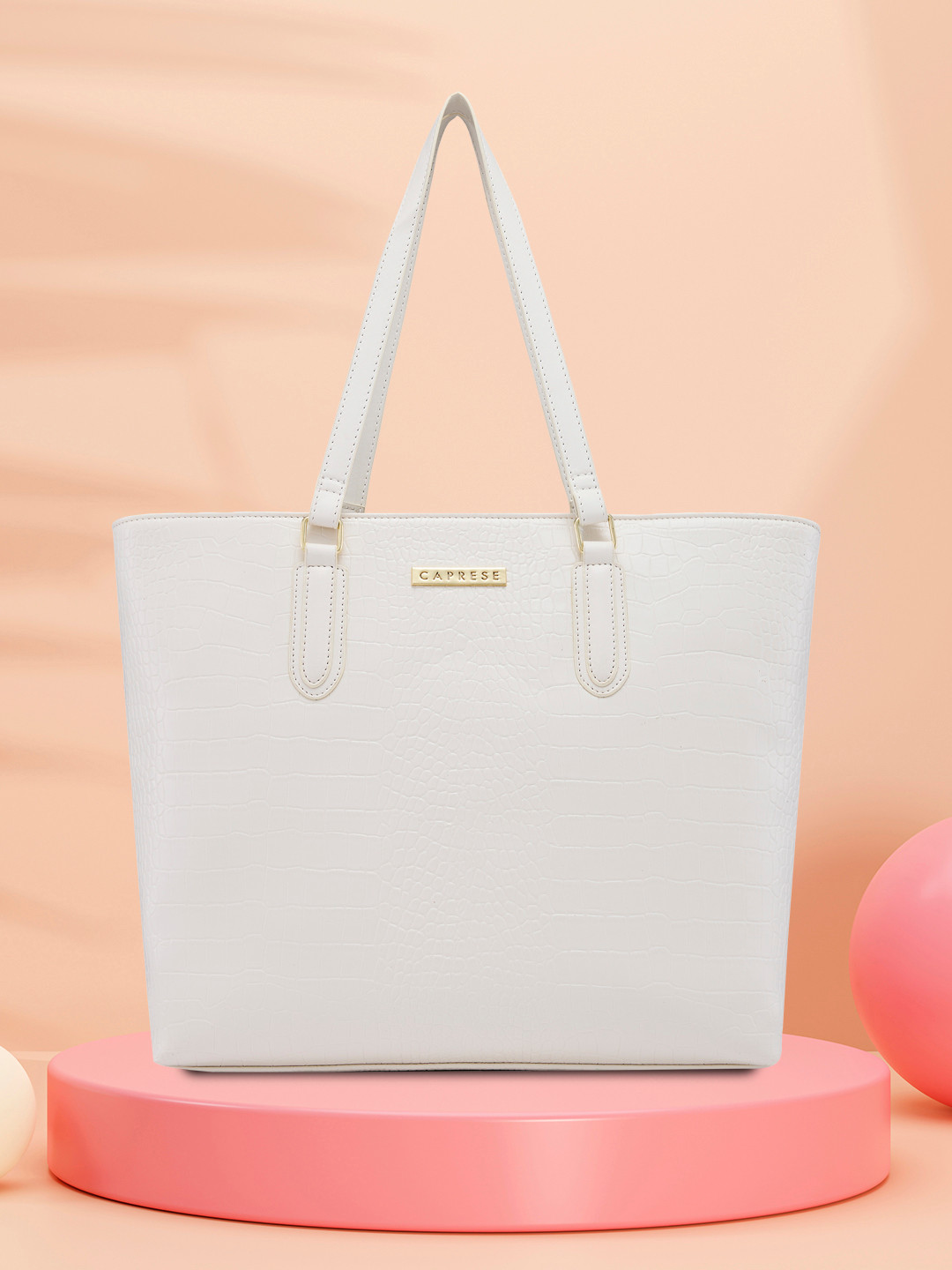 Caprese Flix Animal Textured Shoulder Bag